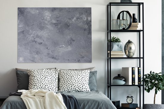 Canvas schilderij 120x90 cm - Wanddecoratie Leisteen - Beton - Retro - Structuren - Grijs - Rustiek - Muurdecoratie woonkamer - Slaapkamer decoratie - Kamer accessoires - Schilderijen op canvas