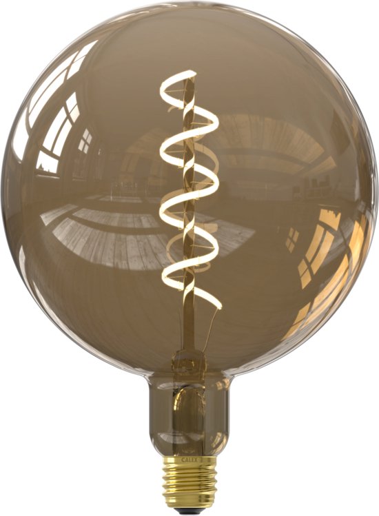 Calex Kalmar XXL Natural - Ampoule LED E27 - Source Lumineuse Filament Dimmable - 5W - Lumière Wit Chaud