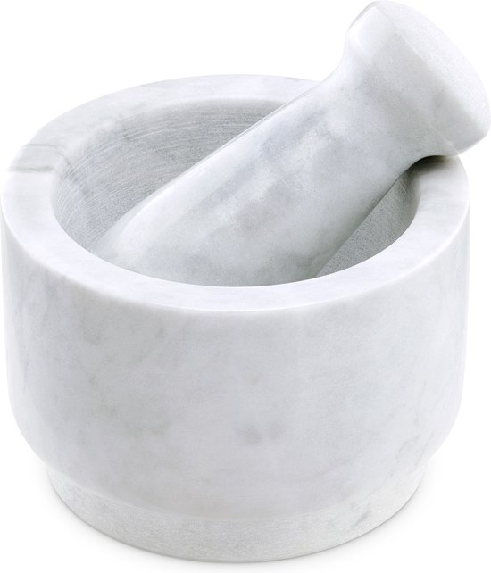Rukoauf mortier en stamper van bamboehout, versnipperaar voor kruiden, kruiden, enz. 11 cm