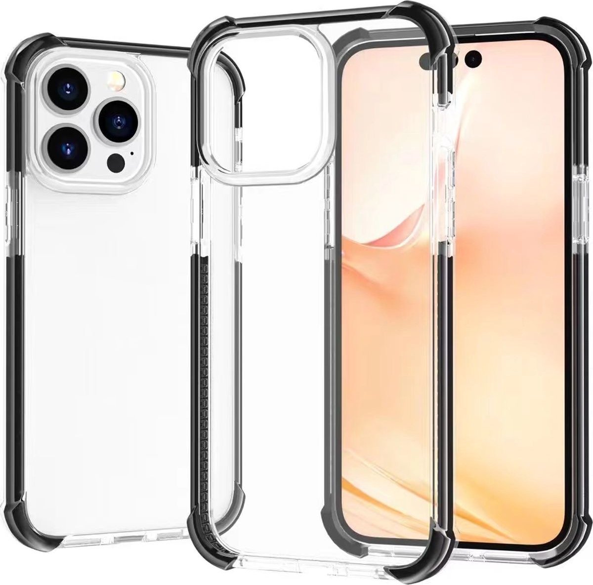 Mobigear Hoesje geschikt voor Apple iPhone 14 Pro Max Telefoonhoesje Hardcase | Mobigear Full Bumper Backcover Shockproof | Schokbestendig iPhone 14 Pro Max Telefoonhoesje | Anti Shock Proof - Zwart