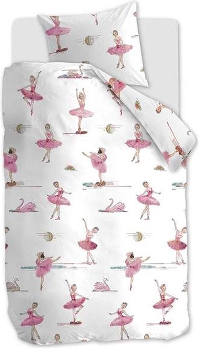 Beddinghouse Kids Swanlake dekbedovertrek - Eenpersoons - 100x135 - Roze