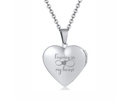 Fotohanger Met Ketting En Gravering - Hart - Forever In My Heart