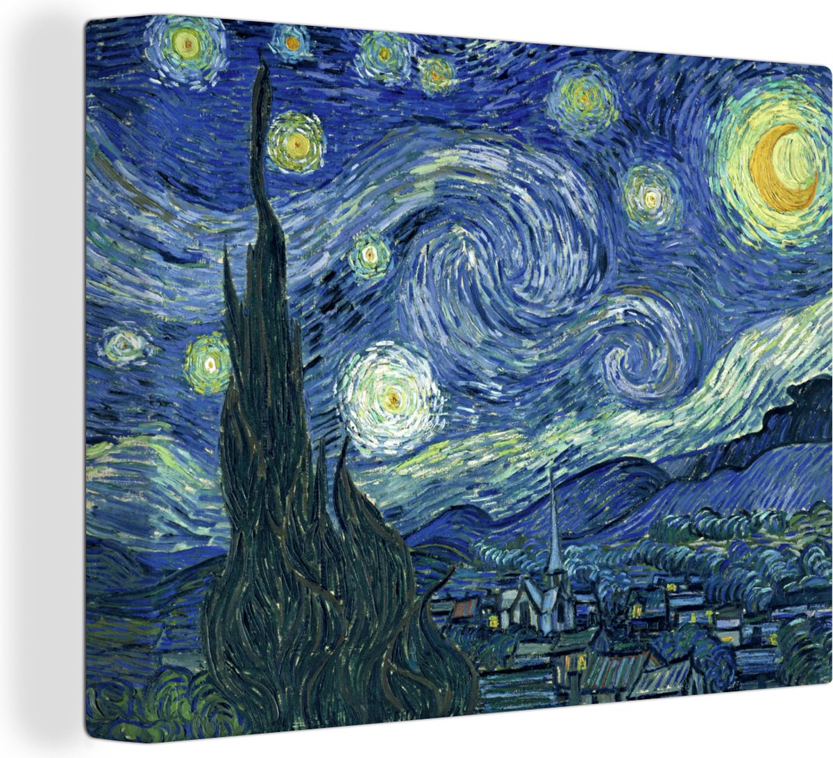 Kit Peinture Par Numéros Adulte – Nuit Étoilée – Toile 30x40 Cm Avec Cadre – Loisir Créatif DIY