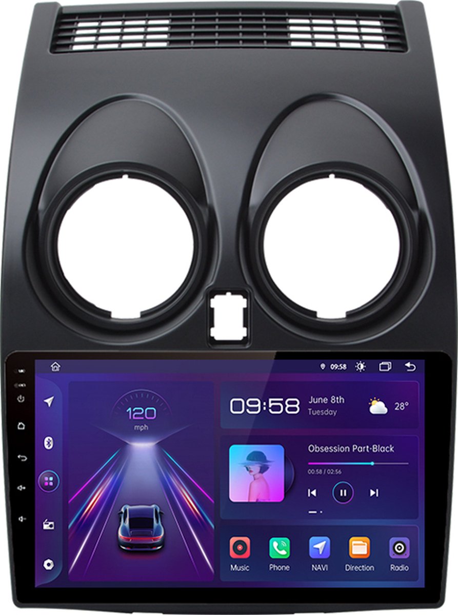 8core CarPlay Nissan Qashqai 2006-2013 Android 10 navigatie en multimediasysteem 2+32GB