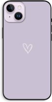 Case Company® - Hoesje geschikt voor iPhone 14 Plus hoesje - Klein hartje paars - Biologisch Afbreekbaar Telefoonhoesje - Bescherming alle Kanten en Schermrand