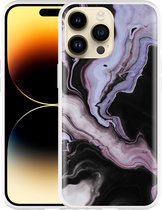 Geschikt voor Apple iPhone 14 Pro Max Hoesje Liquid Marble - Designed by Cazy