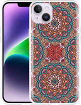 Geschikt voor Apple iPhone 14 Plus Hoesje Orientaalse Mandala - Designed by Cazy