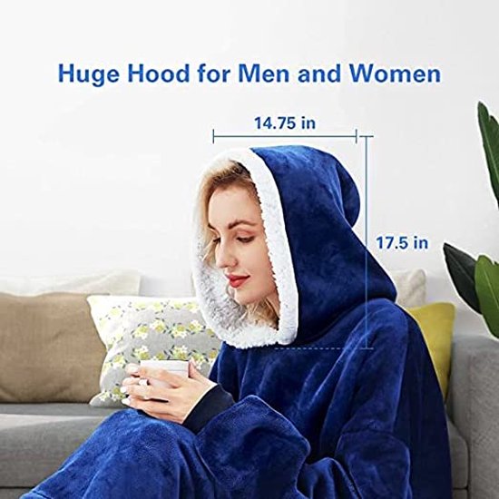 Oversized groote hoodie - Hoodie deken - Warme deken - Warme deken hoodie - Winter deken - Fleece dekentje - Hoodie Blanket