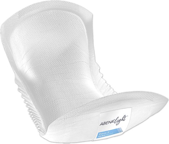 Wit Abena Light Extra inlegkruisje met subtiel groen patroon en opdruk 'ABENA Light Extra 3'.