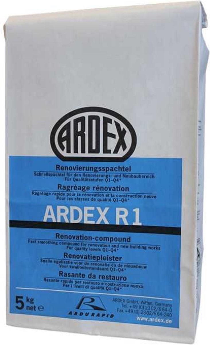 Ardex R 1 - Renovatiepleister - 5 kg - Wit