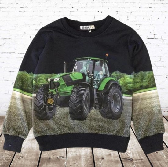 Kinder sweater met Deutz trekker H257 -s&C-146/152-Trui jongens