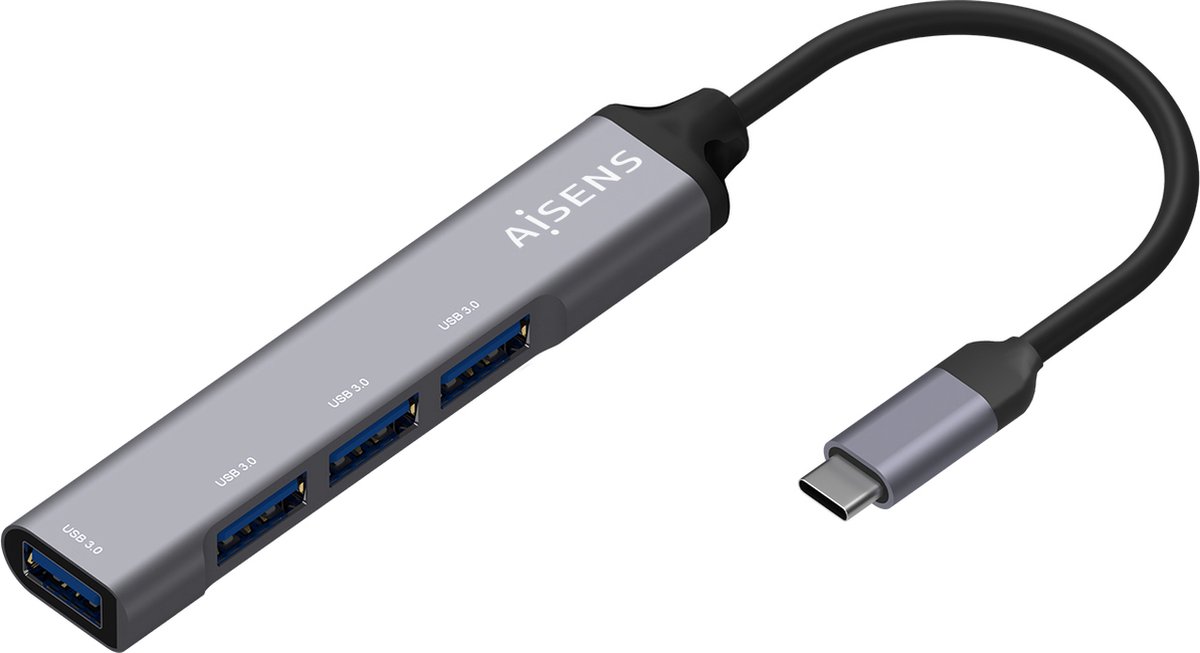 AISENS A109-0541 interface hub USB 3.2 Gen 1 (3.1 Gen 1) Type-C 5000 Mbit/s Grijs