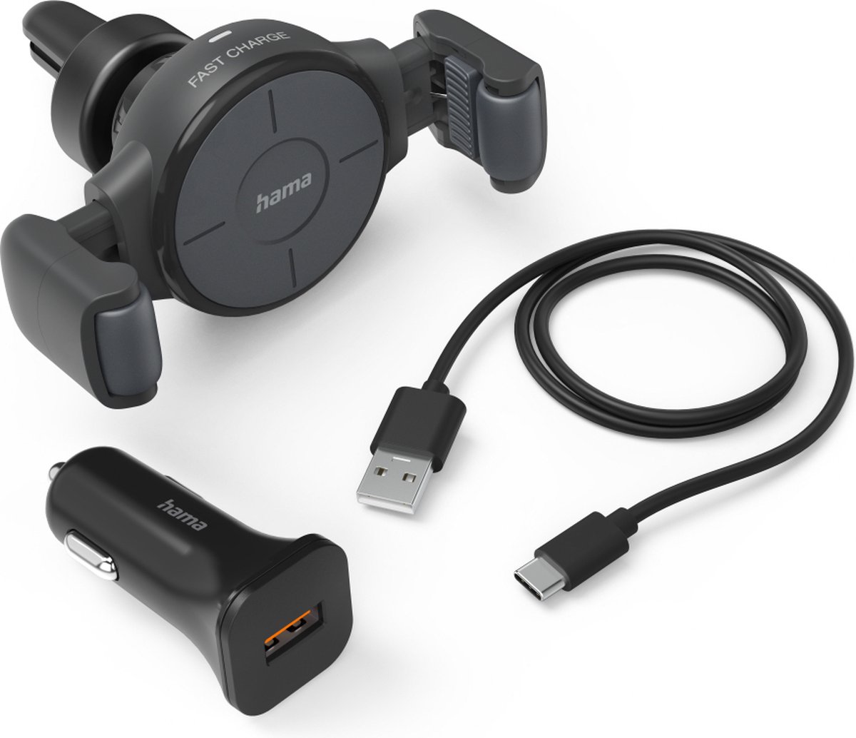 Hama 201677 Wireless Car Charger Fc-10 10w Grijs