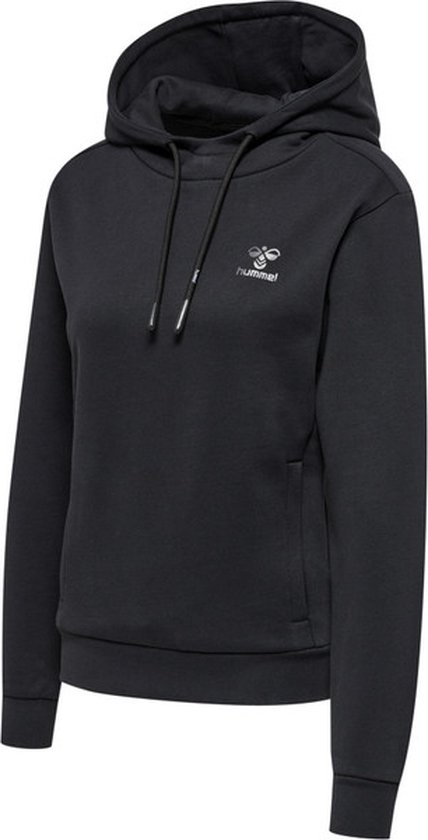 Felpa Donna Hummel Hmlfelpa Offgrid Wo – Cotone 100%, Felpata Con Retro Spazzolato, Nera Con Stampa