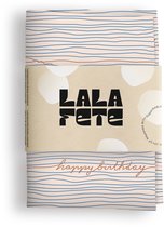 La La Fete - Furoshiki doeken - doorgeef inpakpapier - inpakstof - HAPPY BIRTHDAY CREAM- 50