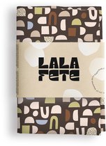 La La Fete - Furoshiki doeken - doorgeef inpakpapier - inpakstof - ARCHED CONFETTI BROWN - 50