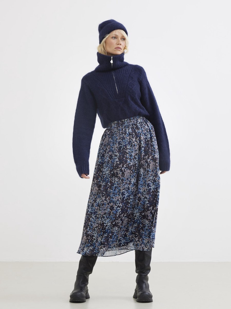 Catwalk Junkie Sk Cloudy Leaves Rokken Dames - Grijs - Maat XS