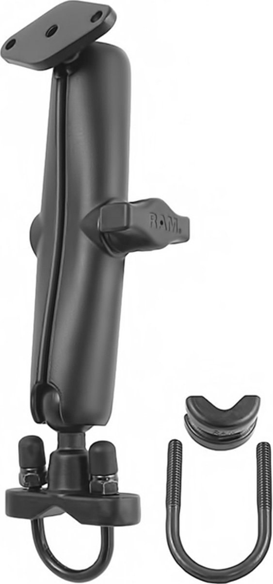 RAM Mount Handlebar U-Bolt Double Ball Mount Camera, Mobiele telefoon/Smartphone, Navigator Zwart Actieve houder