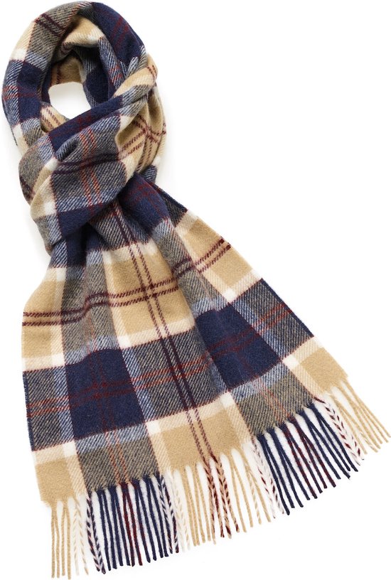 Sjaal Tartan Bannockbane Navy - Meriono Lamswol - 25 x 190 - Bronte by Moon Scotland