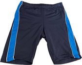 Zwembroek heren- Jongens Zwemboxer- Donkerblauw met blauw streep- Maat 138/140