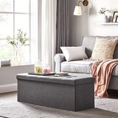 Opvouwbare Opberg Poef - Hocker – Bench – Bench with Storage space - Zitkist – Woonkamer accessoires  	110x38x38cm