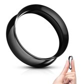 12mm Double-évasé Tunnel silicone soft Ultra fin noir