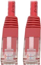 Tripp-Lite N200-007-RD Premium Cat5/5e/6 Gigabit Molded Patch Cable, 24 AWG, 550 MHz/1 Gbps (RJ45 M/M), Red, 7 ft. TrippLite