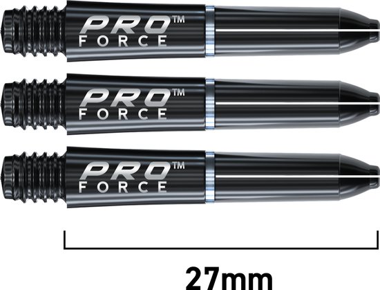 WINMAU - Pro Force Dartschachten Zwart, Extra Korte - 1 set per pakket (3 Dartschacht in totaal) van Merkloos — afbeelding 2