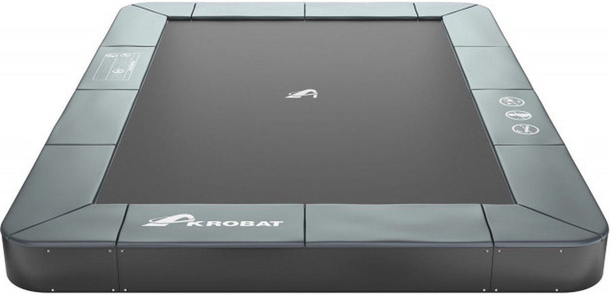 Akrobat Trampoline Orbit Flat To The Ground - 305 x 183 cm - Grijs