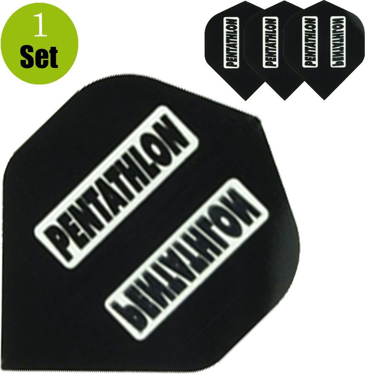 Pentathlon Dartflights - Zwart