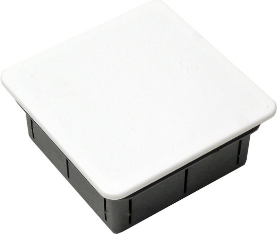 BeMatik - 100x100x52mm vierkante elektrische registratie inbouwdoos