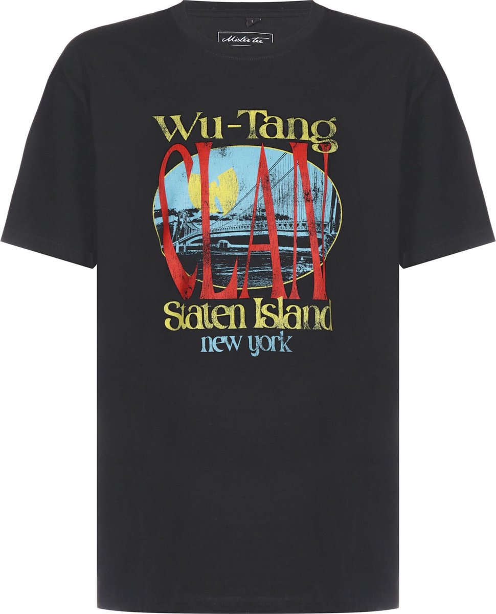 Mister Tee Wu-Tang Clan Staten Island Oversize Heren T-shirt L Zwart