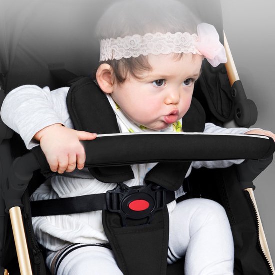 Happyment® kinderwagen 3 in 1 - Met stoel & wieg - Wandelwagen - Zwart van Happyment — afbeelding 5