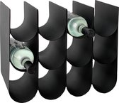XLBoom Arca Wijnrek - Flessenrek voor 12 flessen - in Gietijzer - Zwart - 21 x 40.5 x 33 cm