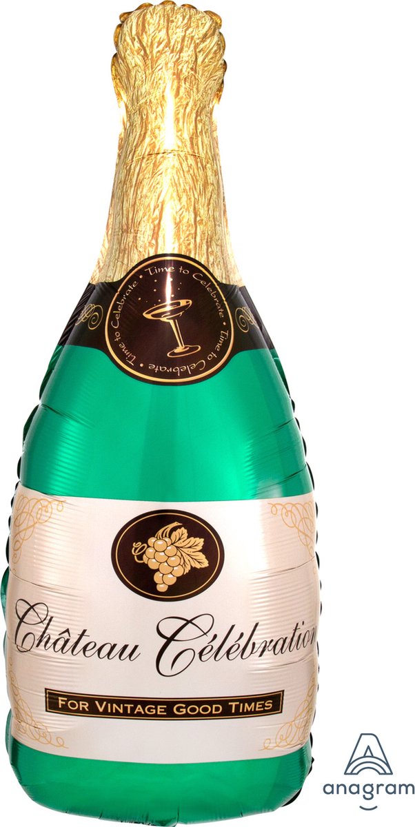 Amscan - Folieballon Champagnefles 91 cm