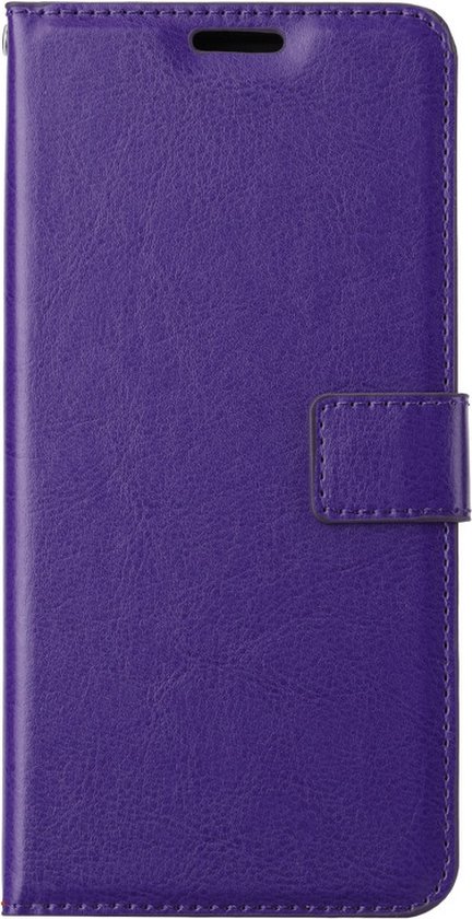 Motorola Moto E7i Power Bookcase Violet - étui portefeuille - ZT Accessoires