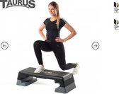 Taurus Stepboard – 86cm x 29cm - Verstelbaar in hoogte (16cm, 21.5cm en 26cm) – Tot 150kg -   aerobic step – biltraining – earobics – gym step – stepper – cardio step