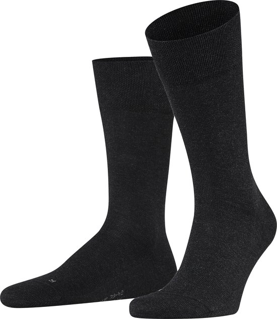 FALKE Sensitive London comfort band, geschikt voor diabetici duurzaam katoen sokken heren grijs - Maat 43-46