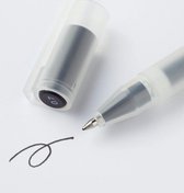 Muji Gel Pen - Kleur Inkt Zwart - 0.7mm + 1 Reserve Vulling - Refill