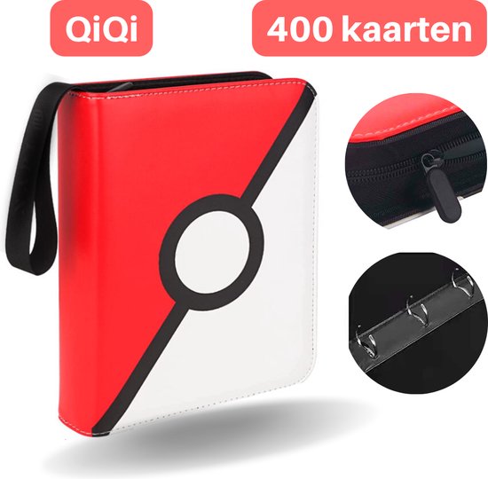 Thumbnail van een extra afbeelding van het spel QiQi Verzamelmap geschikt voor Pokémon - 400 kaarten - 4 pocket - premium kwaliteit - insteek map