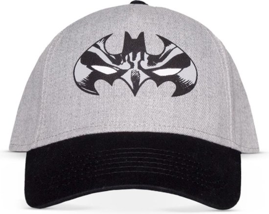 DC Comics Batman - Bat Logo Verstelbare pet - Grijs/Zwart