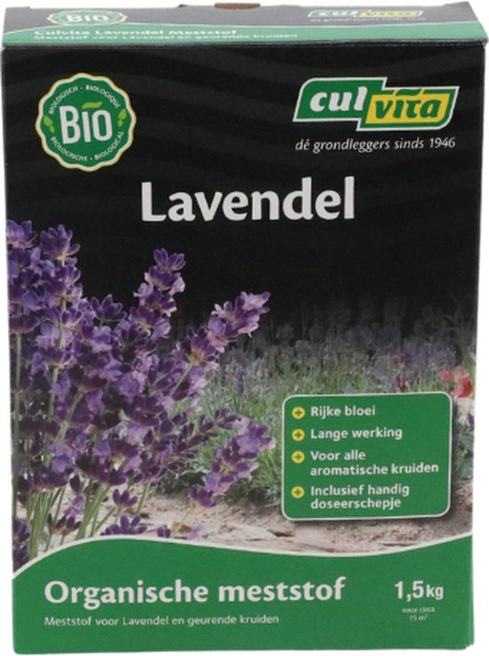 Lavendel verzorgen: alles wat je erover wilt weten 5 Biologische Lavendel voeding - Bemesten lavendel Meststof 1,5 kg - 100 dagen voeding