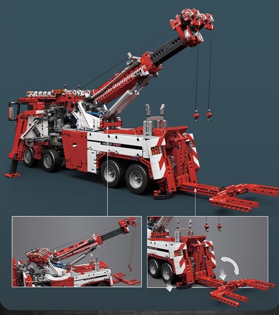 Grue mobile télécommandée avec bras de 1,5 m, ensemble de briques MOC – Toy  Brick Lighting