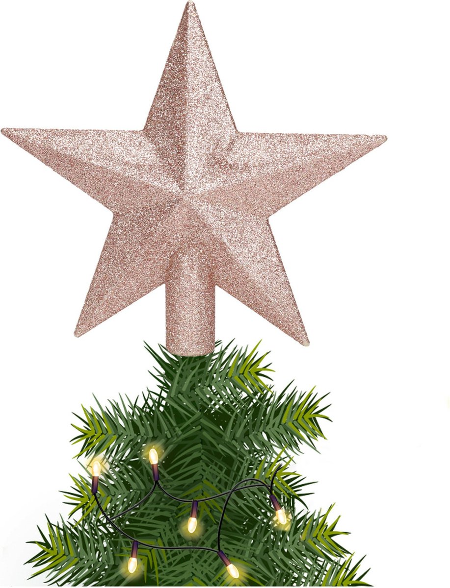 Étoile De Sapin De Noël - Topper Brillant Or 23x20cm Pour Décorer Le Sommet De Votre Sapin (intérieur/extérieur)