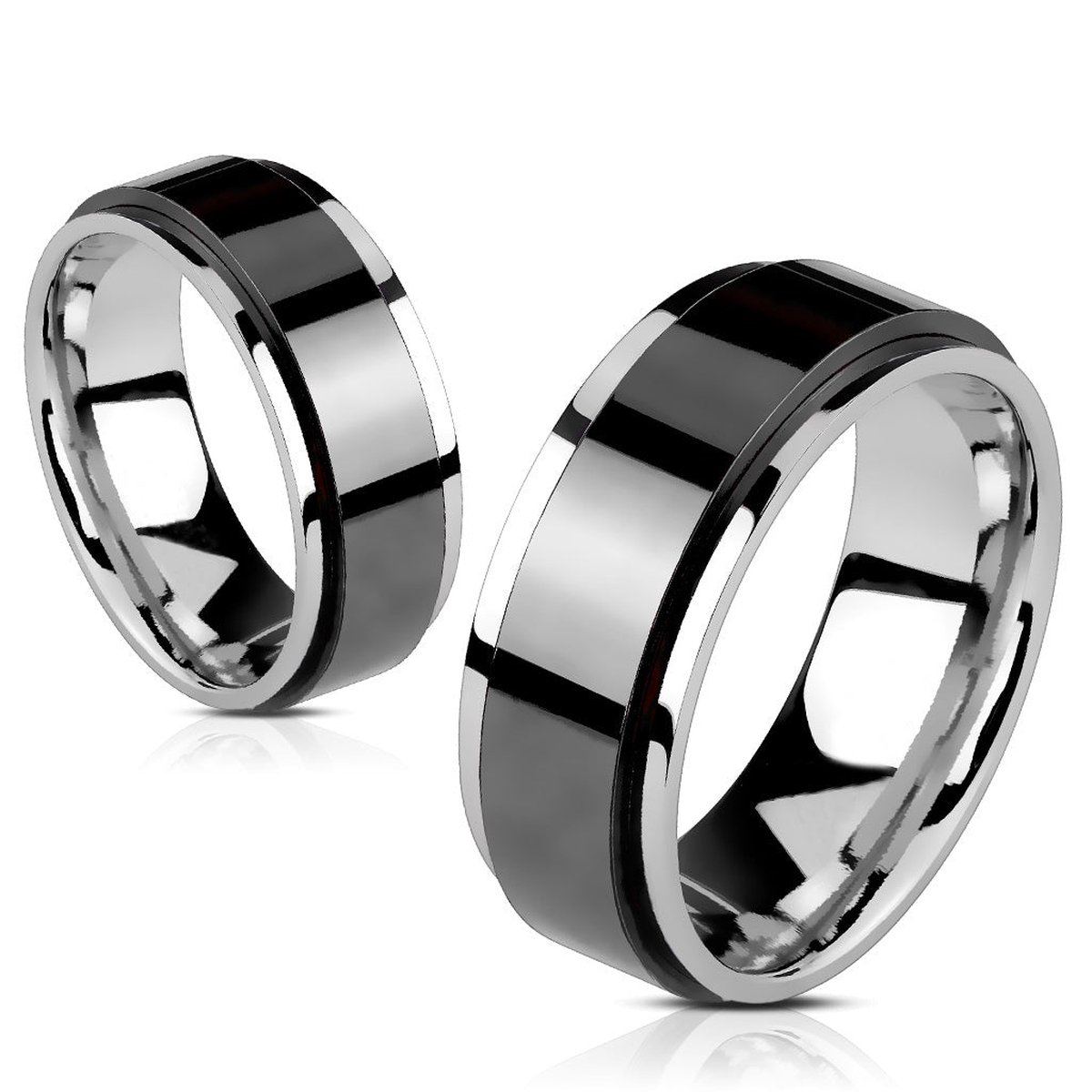Rani - Ring Heren - Ring Mannen - Mannen Ring - Zwarte Ring - Ring Zwart - Dames Ring