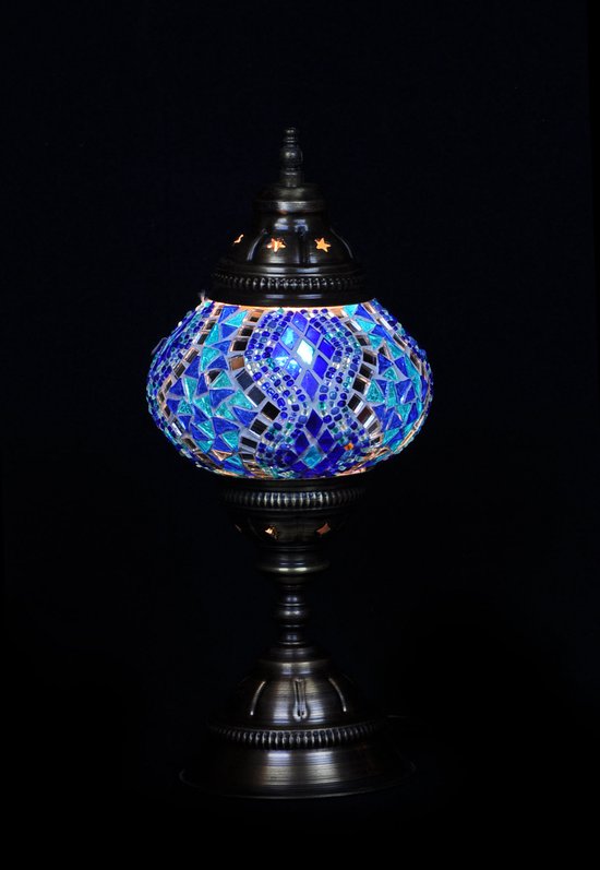 Oosterse tafellampen glasmozaïek - Indiaas, turks