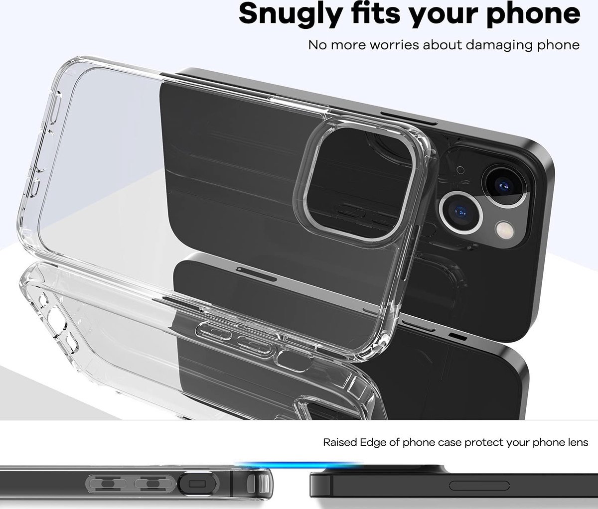 Hoesje 2.0mm Dikke Siliconen Back Cover Transparant geschikt voor Iphone 13