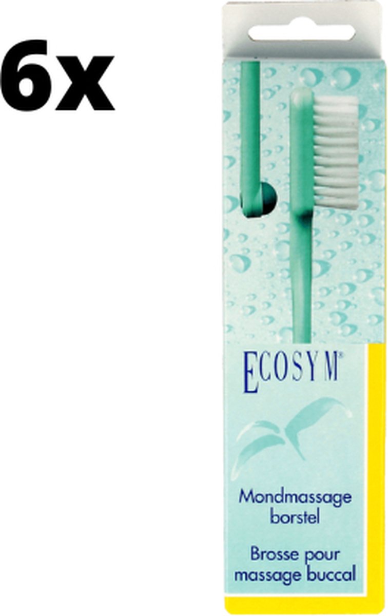 Ecosym Mondmassage Borstel - 6 stuks - Voordeelverpakking