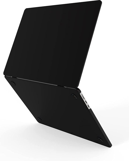 Macbook Air 2022 Case - Jet Black - Zwart - MacBook Air M2 Hoes - Geschikt...