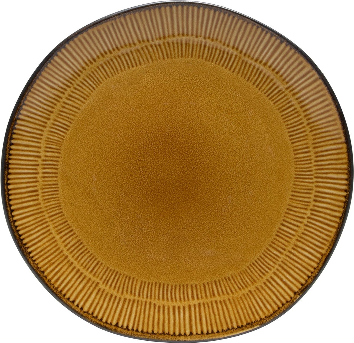 Tavola - Ontbijtborden - Amber Evia - Kleur Amber - Ø22cm - Lichte glans - Aardewerk - 6 stuks - Servies